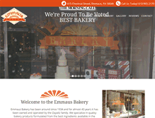 Tablet Screenshot of emmausbakery.com